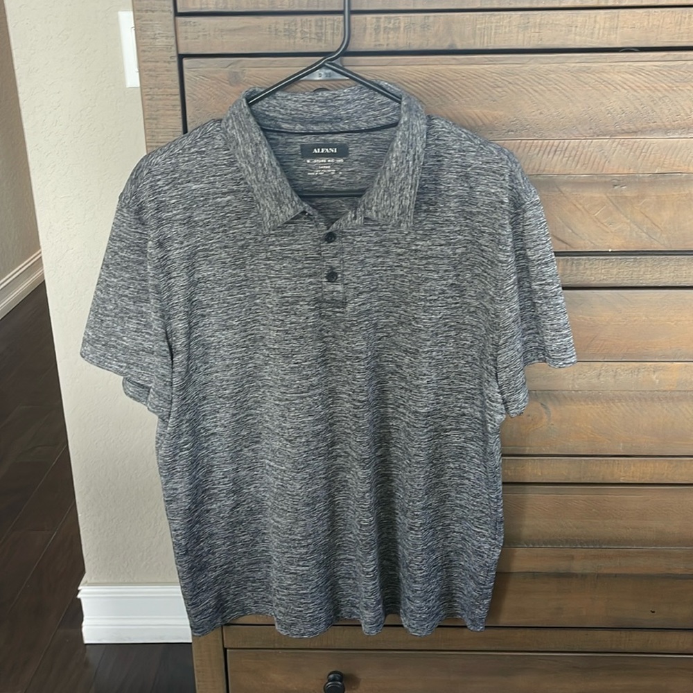 Alfani moisture wicking size large gray shirt